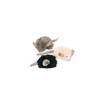 TRIXIE Набор игрушек для кошек "Мягкие мышки с микрочипом" 6,5см*12шт