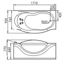 Акриловая ванна Gemy G9072 K R