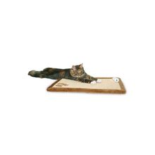 TRIXIE Когтеточка-коврик для кошек коричневая, сизаль с плюшем 55*35см