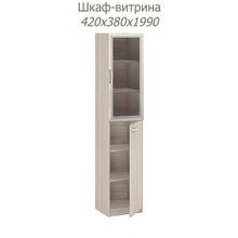 Шкаф-витрина Дуэт 16.09, Венге авола белая