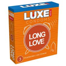 Презервативы с продлевающим эффектом LUXE Royal Long Love - 3 шт. (239591)