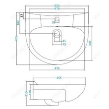 Triton Тумба с раковиной Эко 55 бежевая