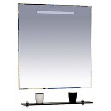 Misty Зеркало для ванной Лика 75 черная полка