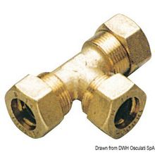 Osculati Brass comprssion T-joint 10 mm, 17.410.02