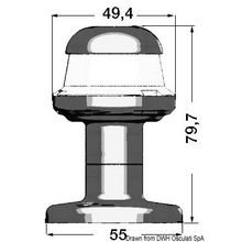 Osculati Orions white 112.5° green navigation light, 11.395.12