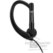 Canyon Наушники,  sport earphones, over-ear fixation, inline microphone, black. 7ACNSSEP1B