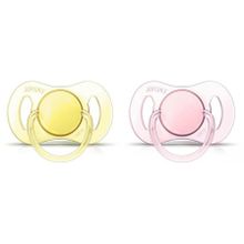 AVENT Пустышки Philips AVENT SCF151 02 силиконовые мини, для девочек, 0-2, 2шт. 81520