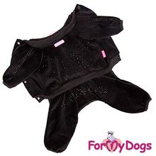 Костюм для собак ForMyDogs велюровый, черный 96SS-2014 BL