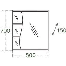 СанТа Зеркальный шкаф Волна 50 R