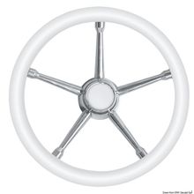 Osculati A soft polyurethane steering wheel white SS 350 mm, 45.135.03