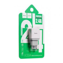 Hoco Зарядное устройство Hoco C33A 2 USB 2.4 A white