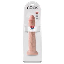  Телесный фаллоимитатор-гигант на присоске 13  Cock - 33 см.