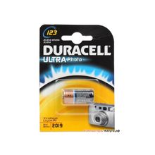 Батарейки DURACELL  CR123 ULTRA (10 50 6000) Блистер  1 шт