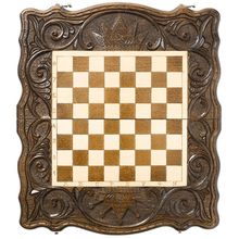Шахматы + нарды резные "Корона"  40