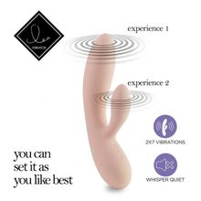 Бежевый вибратор-кролик Lea Rabbit Vibrator - 20,2 см. (247296)