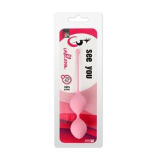 Dream Toys Розовые вагинальные шарики SEE YOU IN BLOOM DUO BALLS 29MM (розовый)