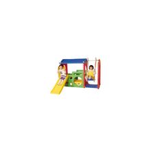 Детский домик с горкой, качелей и крышей Haenim toy DS-703