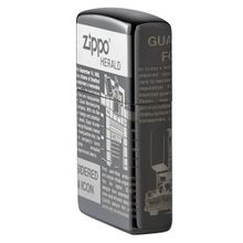 Зажигалка черная глянцевая Zippo с покрытием Black Ice