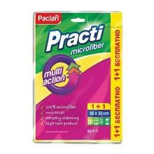 Салфетка для уборки Paclan Multi Action, микрофибра, 32*32 см, 2 шт