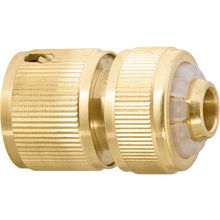 Соединитель латунный быстросъемный для шланга 3 4", аквастоп Palisad 66265