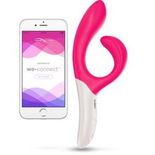 Розовый вибромассажёр с клиторальным отростком We Vibe Nova Pink - 21,5 см. Розовый