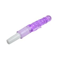 Фиолетовый вибратор с дополнительными отростками - 21 см. Фиолетовый