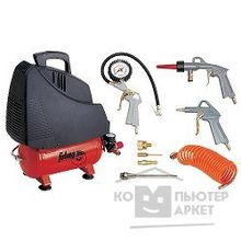 Fubag SERVICE MASTER KIT Компрессор+набор из 6 предметов 8213790KOA604 8213790KOA542 Ресивер, л 6 Производит., л мин 180 Давление, бар 8 Мощность, кВт1.1 Напряжение, В 220 Вес, кг 12