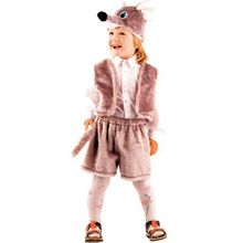 Батик 156 Карнавальный костюм МЫШОНОК СЕРЫЙ, размер: 28 (110-122 см)