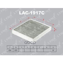 Фильтр Салона Угольный Audi A1 (8x) 10-, Skoda Fabia Ii (5j6 5j9) 07- Praktik 07- Rapid (Nh3) 12- Roomster 06-, Vw Polo V (6r) 09- Polo V Sedan (61, Rus)  10-, Seat Ibiza V 08- Toledo Iv 12- LYNXauto арт. LAC1917C