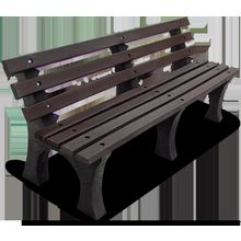 Эко-скамья парковая (со спинкой) полимер-песчаный композит (1.6 м)