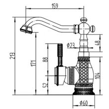 Смеситель Zorg A 314U-BR бронза для умывальника