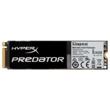 Накопитель ssd (kingston 240gb hyperx predator pcie gen2 x4 (hhhl) shpm2280p2h 240g