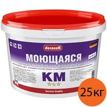ДЕКОСЕЛФ краска в д моющаяся (25кг)   DECOSELF краска в д моющаяся акриловая для помещений (16,2л)