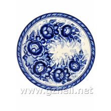 Поднос "Цвет №1" большой. Гжельский фарфор. арт. 1648