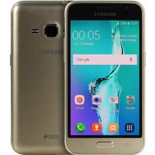 Смартфон   Samsung Galaxy J1 (2016) SM-J120F Gold (1.3GHz,1GbRAM,4.5"800x480  sAMOLED,  4G+BT+WiFi+GPS,  8Gb+microSD,5Mpx,Andr)