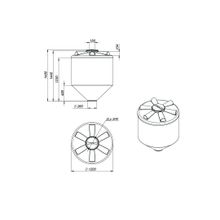 Емкость пластиковая с конусным дном ФM-1000
