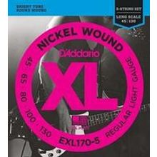 EXL170-5 XL NICKEL WOUND Струны для 5-струнной бас-гитары 5-string Long Regular Lig 45-130 D`Addario