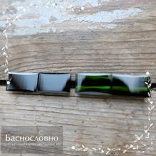 Гарнитур из четырёх тёмно-зелёных турмалинов (верделит) из Бразилии огранка багет 14,19x8,11 14,02x8,19 13,96x8,07 13,94x8,17мм 21,74 карата