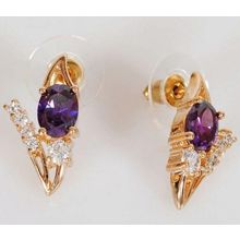 Серьги с аметистом "Январь"