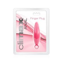 Topco Sales Розовая анальная пробка Climax Anal Finger Plug - 10,5 см.