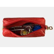 Ключница кожаная K-117 красная