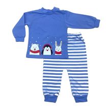 Детский комплект новорожденным Мишка северный синий