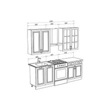 Миф Кухня МДФ Констанция 1600 900 компоновка №3