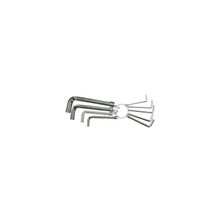 Набор ключей имбусовых, 1,5–10 мм, CrV, 10шт.,никелированный, на кольце