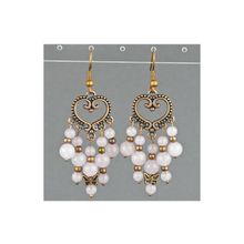 Бусики-Колечки Серьги Розовый Кварц "Восток" арт.с2376