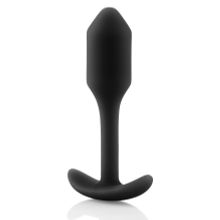 b-Vibe Чёрная пробка для ношения B-vibe Snug Plug 1 - 9,4 см. (черный)