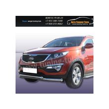 Защита передняя труба двойная d76+d57 KIA Sportage 2010г 290-79