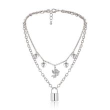 Многослойное колье "Сердце на замке" (арт. 81139-7)