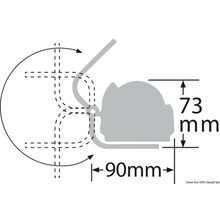 Osculati RITCHIE Trek compass w bracket 21 4 white white, 25.080.22