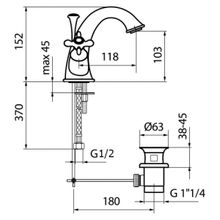 Webert Смеситель Ottocento OT700102065 бронза, для раковины